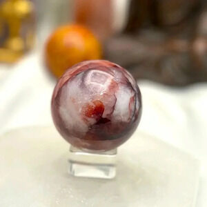 🔥🔥 HQ Fire Quartz Sphere: Ignite Passion and Clarity C